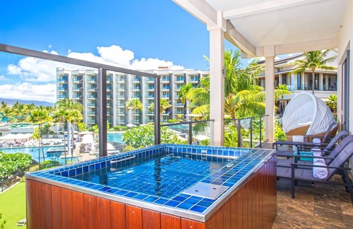 Wailea Villa | FAMILY FUN & LUXURY ANDAZ PENTHOUSE OCEAN & SUNSET VIEWS FROM LANAI HOT TUB 3 Br/4 Ba for 8