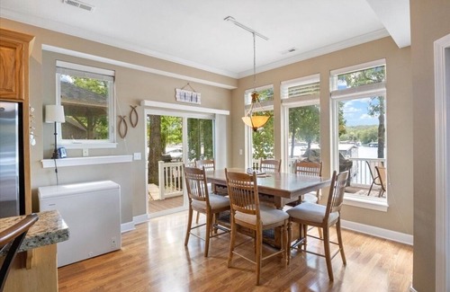 Sunrise Beach House | Family Lakefront Home with Large Private Dock with Boat Slip