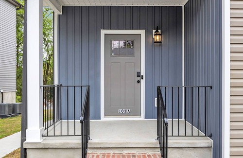 Greer House | Family & Pets Welcome: 2BR in DT Greer w/Fire Pit