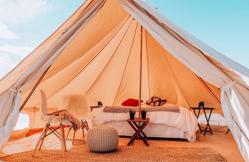 Valle House | Family Tent w/Shared Bathroom - Find us among the juniper trees and open sky.