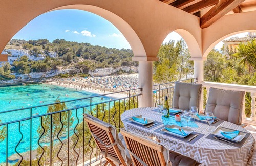 Cala Anguila-Cala Mendia House | Fantastic Villa "Calima" with Sea View, Loggia, Air Conditioning and Wi-Fi
