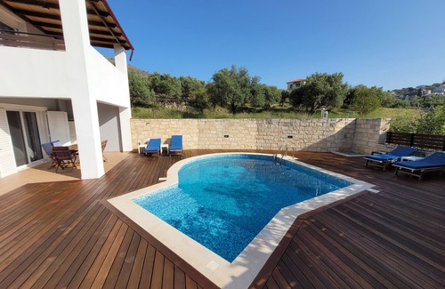 Gouvai Villa | Fantastic Villa With Private Pool, Sea, Mountain & Village Views, Ideal Location