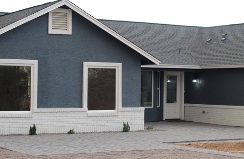Gilbert House | Farmhouse Style Ranch house with Pickleball court and pool in Gilbert!