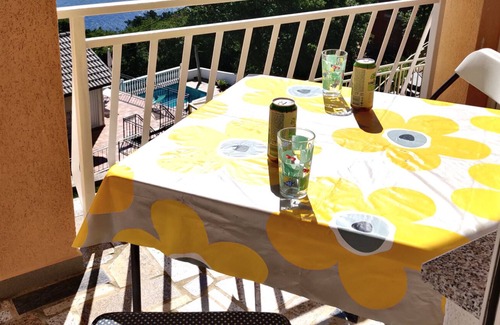 Zagorje Apartment | Ferienwohnung für 2 mit Aufstellpool, Fantastischer Meerblick