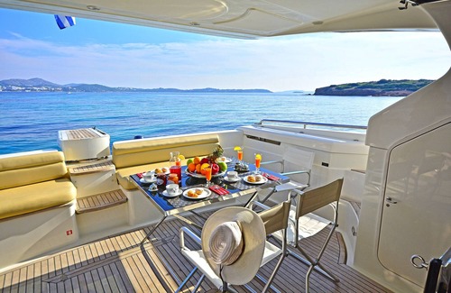 Astypalaia Boat Rental | Ferretti Yacht 19m, a Luxury Accommodation with Astypalea VIP Yachting