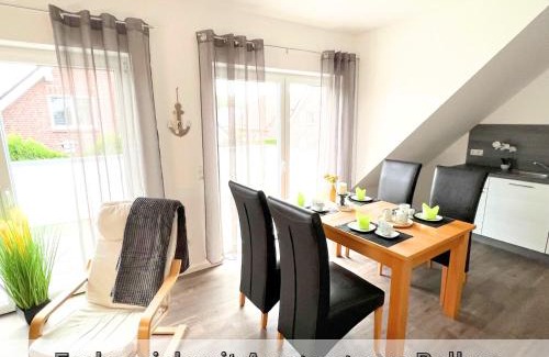 Papenburg Apartment | FeWo "Aurora" große Dachterrasse Neubau 74qm EBK 2 SZ Free WiFi