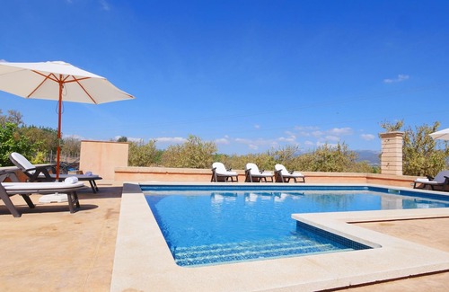Santa Eugenia Villa | Finca "Cas General" with Mountain View, Pool, A/C, WLAN, Terrace, Balcony & Garden