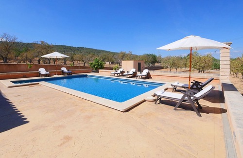 Santa Eugenia Villa | Finca "Cas General" with Mountain View, Pool, A/C, WLAN, Terrace, Balcony & Garden