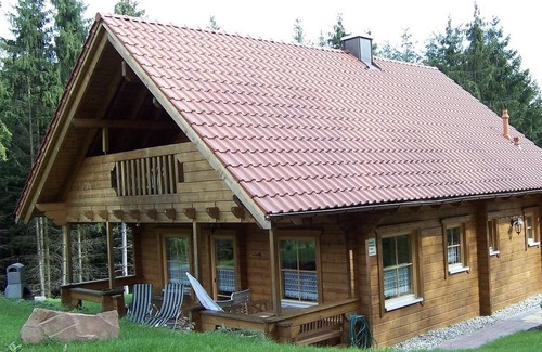 Hofstatten House | Finnish LUXURY log cabin (house 1) in the nature park "Pfälzer Wald" (500 meters high)