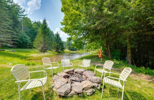 Walton House | Fire Pit and On-Site Pond Wooded Walton Home!