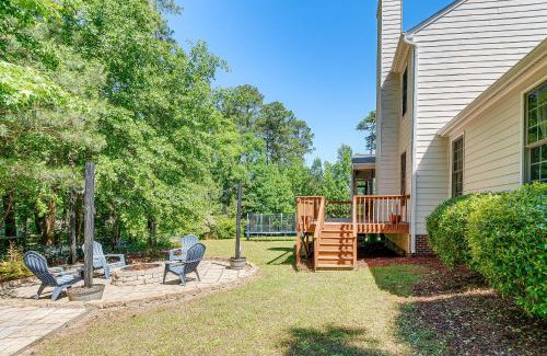 Holly Glen House | Fire Pit and Pool Access Quiet Holly Springs Home