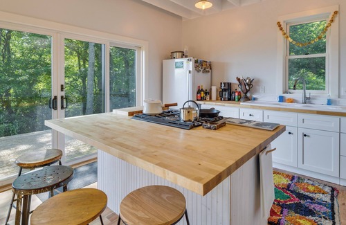 Spruce Pine Apartment | Fire Pit & Views: Pet-Friendly Spruce Pine Studio