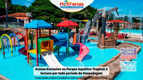 Prive das Caldas Apartment | Flat Enseada em Caldas Novas, incluso Parque Aquático com Água Termal e Roupa de Cama, Parcele em até 6x - HotFérias