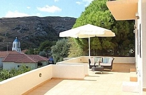 Steniai Apartment | Flat in Stenies near capital of Andros, Greece, amazing views of village and sea