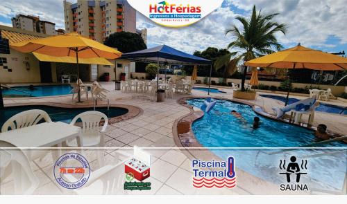 Prive das Caldas Apartment | Flat Paradise com Piscinas Termais, próximo ao Shopping Singapura e ao Centro - HotFérias