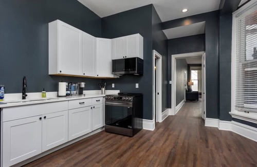 Downtown Harrisburg Apartment | Flats on Front - Riverfront Gem, Fast Wi-Fi, 1F