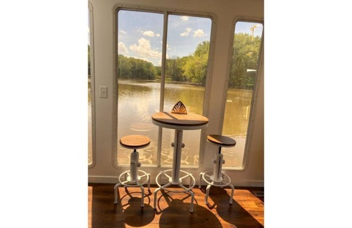 East Dubuque Boat Rental | Floating stationary river boat! Custom design!