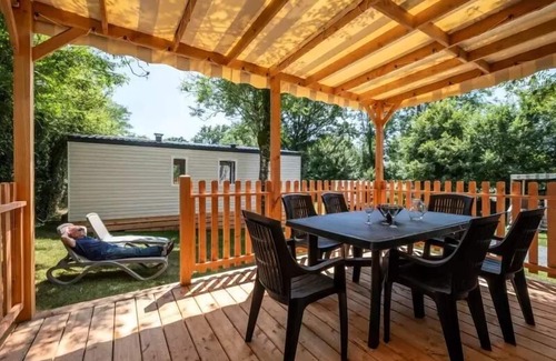 Verruyes House | Flower Camping Côté Lac * - Mobile home Premium 3 bedrooms 34m2 Covered terrace 15m2 + LV + TV 6 persons