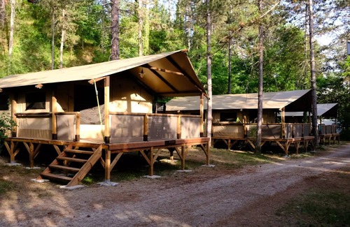 Die House | Flower Camping la Pinède * - Mobile home Comfort Cocoon 28m2 - 2 bedrooms + covered terrace - 4 people