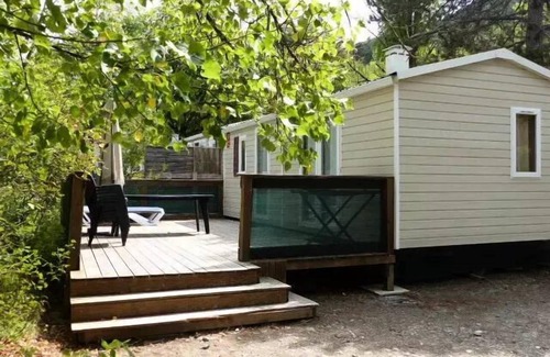 Die House | Flower Camping la Pinède * - Mobil-home Premium Trendy 33m2 near river- 3 bedrooms + covered terrace - 6 people