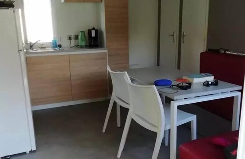 Hauterives House | Flower Camping Le Château * - Mobile home Comfort 27m2 2 bedrooms + covered terrace - without tv-without air conditioning 4 people