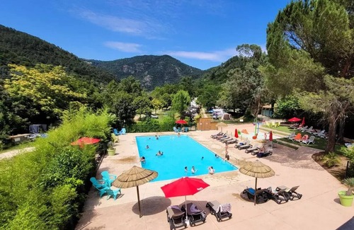 Les Ollieres-sur-Eyrieux House | Flower Camping Mas de Champel * - CosyFlower Premium 38m² - 2 bedrooms + covered terrace + TV + Sheets + Towels 4 people