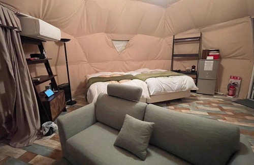 Futo Cabin | For 3 people Premium Dome 6m Tent F with shower/Ito Shizuoka