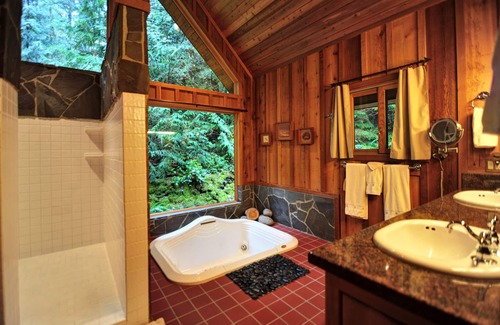 Rhododendron Cabin | Forrest Lodge, private, hot tub, firepit, charming and unique!