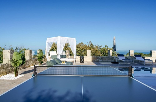 Tria Monastiria Villa | FREE Breakfast, heated Pool, Pool table,Playground, Ping Pong & Football table!