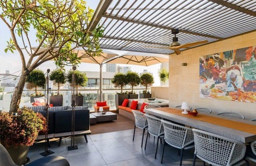 Tel Aviv City Center Apartment | Frishman 3BR Penthouse w Jacuzzi by HolyGuest