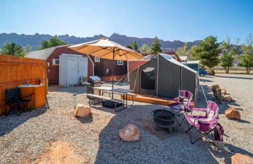 Moab South Valley Other | FunStays Glamping Setup Tent in RV Park #4 OK-T4
