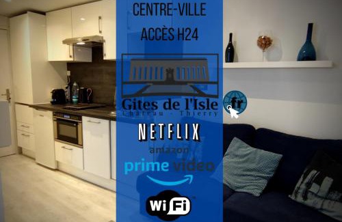 Chateau-Thierry Apartment | Gîtes de l'isle Centre-Ville - WiFi Fibre - Netflix, Disney, Amazon - Séjours Pro