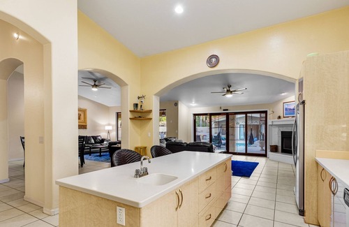 Anthem House | Gated home + casita with pool, spa, patio, outdoor kitchen, & exercise room