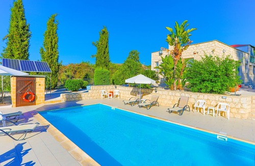 Goudi Villa | Georgios Rafaela Villa - Large Secluded Single Storey Stone Built Villa with 5 Bedrooms near Polis