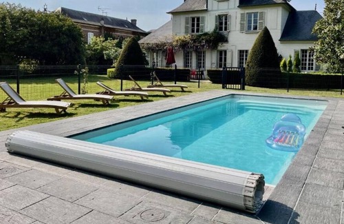 Sainte-Opportune-du-Bosc House | Gîte Le Domaine with private pool and fireplace