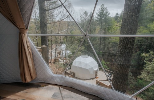 Cherry Log House | Glamp Blue Ridge - Dome 1, Betty. Escape to a dome on the falls
