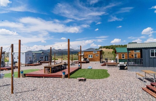 Meeker Cabin | Glamp in style in our 27' yurt. Situated by our Tiny Home area.