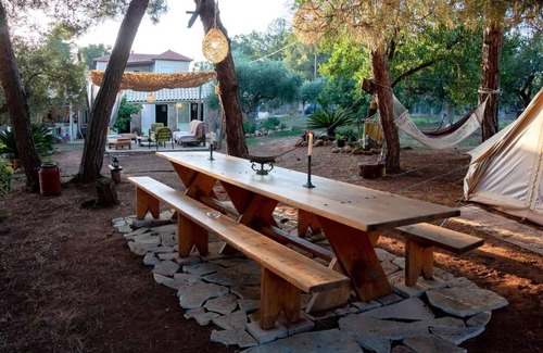 Marathopoli Cottage | Glamping at a Lovely Tent in Skiaxtro- Marathopoli