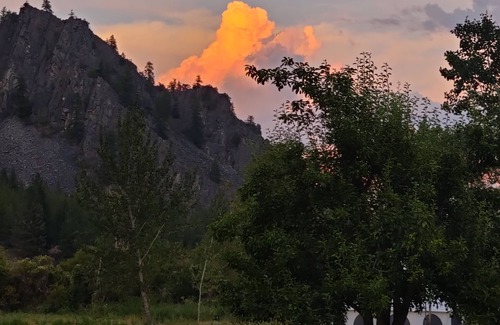 Glacier Country Cabin | Glamping in the Gypsy Bungalow by the river, 2 miles from Quinn's hot springs.