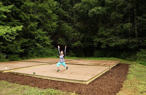 Buffalo Mills RV Rental | Glamping Tent in the Trees at River Mountain Resort