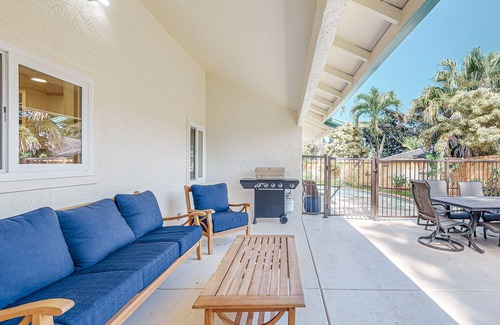Princeville House | Gorgeous home with private pool, hammock, large patio, lanai, & enclosed yard