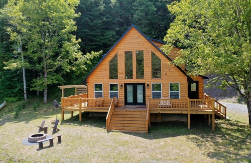 Topton Cabin | GORGEOUS LAKE FRONT CABIN - PRIVATE LAKE ACCESS-FISHING, KAYAKING, AND HIKING.