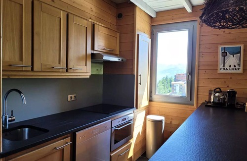 Pra Loup Apartment | Grand Standing, 2-Zimmer-Wohnung komplett renoviert, Südbalkon auf Pisten, Betten bei Ankunft gemacht, in Pra Loup