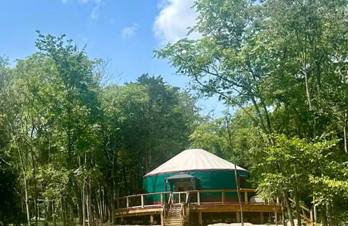 Shenandoah House | Granny Squirrel Yut in Shenandoah VA with WiFi, EV Charger, Hot Tub & Fireplace