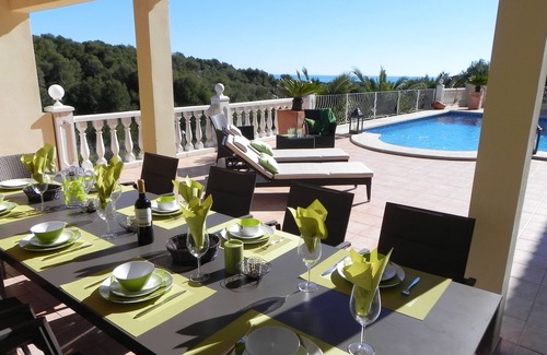 Benissa Coast Villa | Great pool, bar, privacy, sea views. All-day relax & fun for families with kids