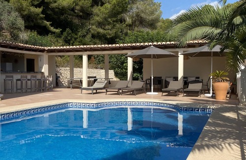 Benissa Coast Villa | Great pool, bar, privacy, sea views. All-day relax & fun for families with kids