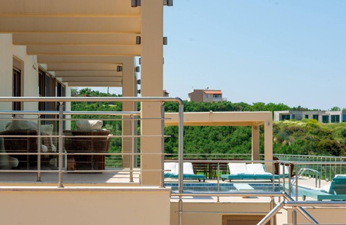 Agia Marina Villa | Great sea view villa with heated pool in Agia Marina
