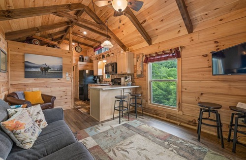 Bryson City Cabin | Great Smoky Mountain Tiny House Log Cabin "Cedar Heights"