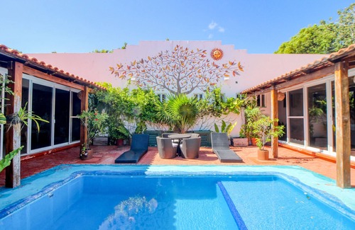 Majahual Condo | Ground-floor condo with plunge pool, private patio, AC, & WiFi - near beach