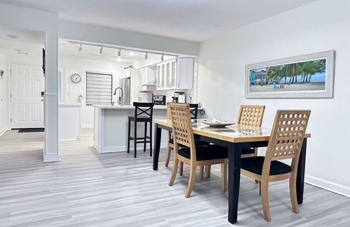 Cocoa Beach Condo | Ground Floor Open Modern, Architecturally Redesigned Just Steps from the Beach.